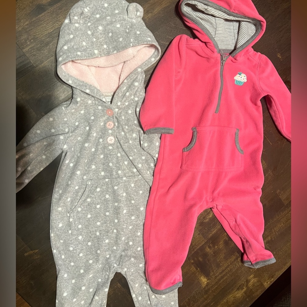 Carter’s Hooded Fleece Jumpsuits
